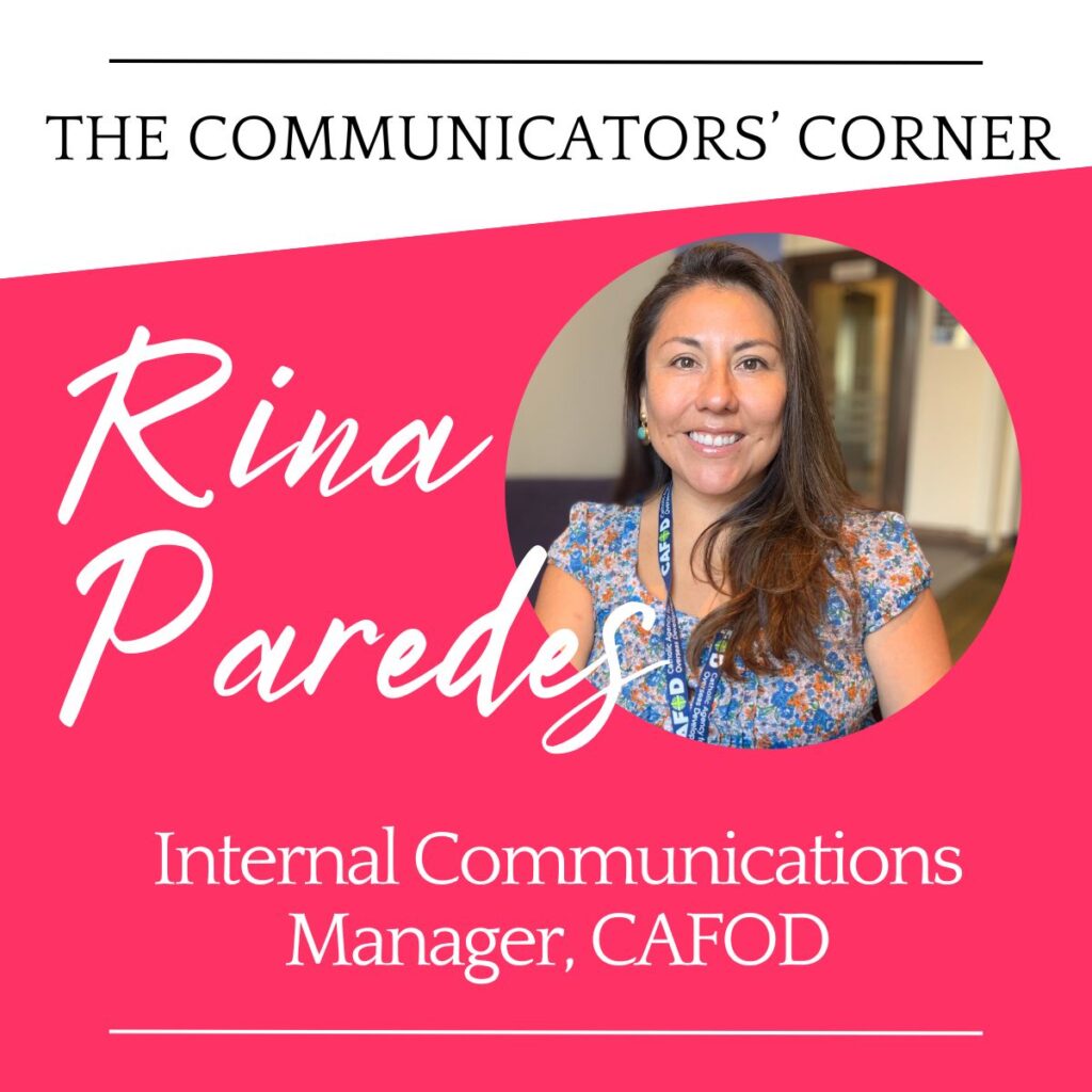 The Communicators’ Corner….Rina Paredes